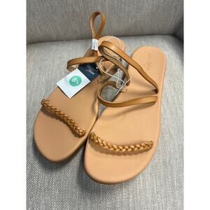 WT Ladies Universal Thread Tan Tommie Triple Strap Sandals - Size 8.5
